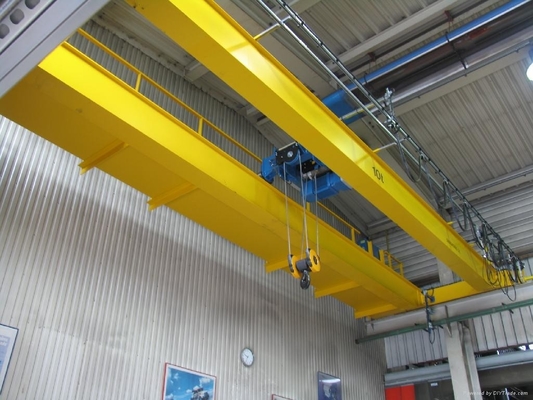 Lukisan Kuning Double Girder Eot Crane Kapasitas 20ton Dengan Hoist Trolley
