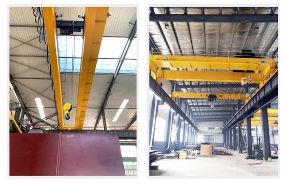 Model Eropa 32T Double Girder EOT Crane Dengan Trolley Hoist ABB Motor