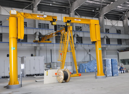Kolom Tetap 8m Panjang Cantilever Arm Jib Crane Berdiri Bebas 3.2 Ton