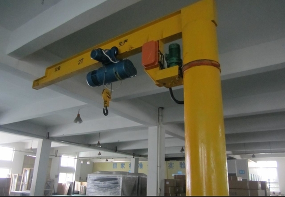 Kolom Tetap 8m Panjang Cantilever Arm Jib Crane Berdiri Bebas 3.2 Ton