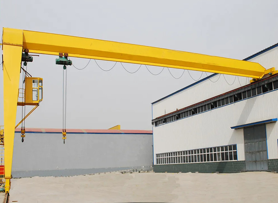 Model MH yang Disesuaikan 16Ton Peluncuran Baja Single Girder Goliath Gantry Crane