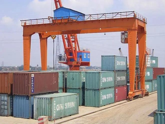 50/10 Ton Lifting Container 20' 40' RMG Rail Mounted Container Gantry Crane