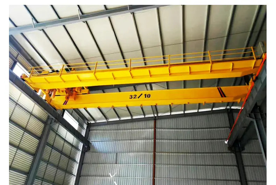 Double Speed ​​Electric Hoist Single Girder Bridge Crane 32 Ton Dengan Hook