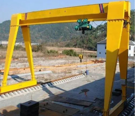 16ton A Frame Lifting Gantry Crane Dengan MD Electric Hoist Untuk Mengangkat Plat Beton