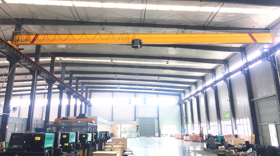 10ton 22m Rentang Indoor Eropa Single Girder Bridge Crane Hemat Energi
