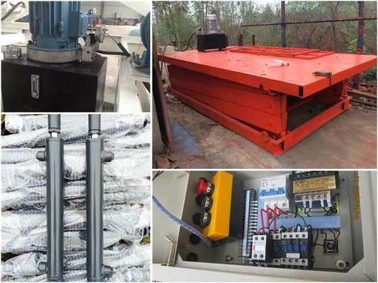 SANTO Stasioner Hidrolik 3 Ton Scissor Lift 5.5KW Lift Listrik Untuk Konstruksi