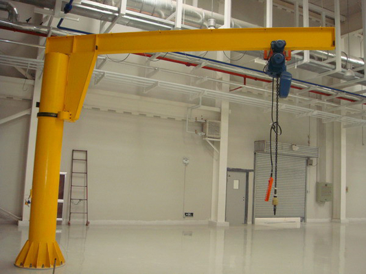 Rotating Swing Arm Jib Crane Hoisting Equipment Kolom Pilar Tetap Jib Crane
