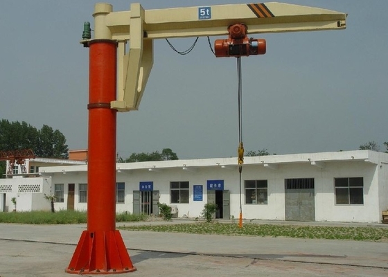 Rotating Swing Arm Jib Crane Hoisting Equipment Kolom Pilar Tetap Jib Crane