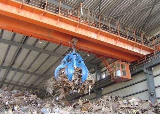 Instalasi Pengolahan Limbah 20ton Menggunakan Overhead Crane Double Girder With Grab Bucket