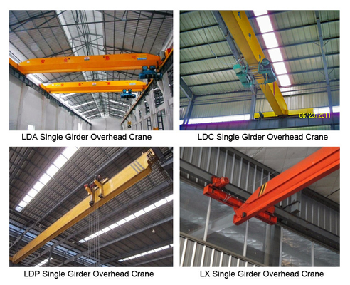 16 Ton Single Girder Overhead Crane tahan lama untuk penyimpanan gudang