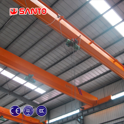 ISO 1T Sampai 20T Industrial Single Girder Overhead Crane Dengan Electric Hoist