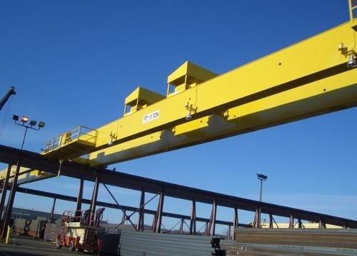 Q235B Q345C 32Ton Jembatan Crane Workshop Double Beam Overhead Traveling Crane