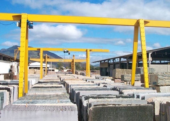 5T 10T 20T Bingkai Single Beam Gantry Crane Barang Halaman Marmer Granit Batu Crane