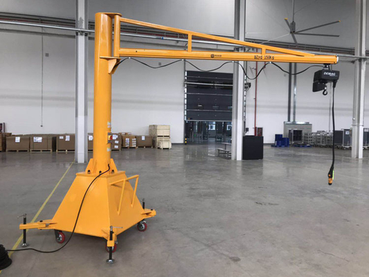 Workstation 20t 0.5t Floor Mounted Crane Instalasi Sederhana Kerekan Putar Derek