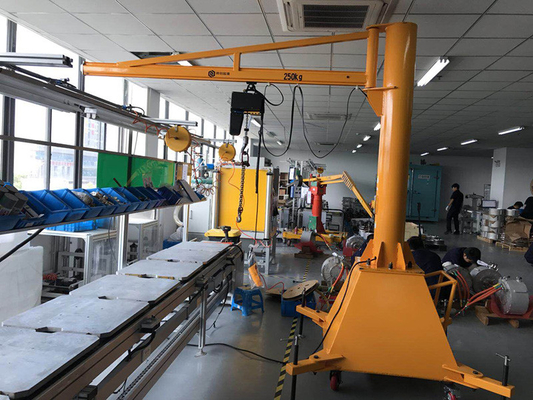 OEM ODM 650cm Sampai 1000cm Lengan Ayun Jib Crane Rotasi Fleksibel