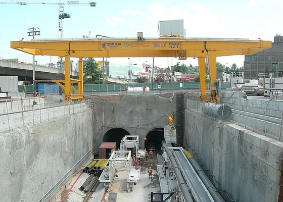 Pengangkatan Batu Granit Dan Marmer Menggunakan Double Girder Gantry Crane Heavy Duty