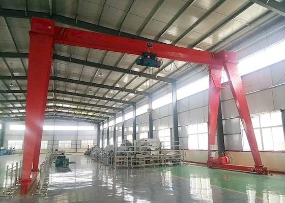 5ton Single Beam Warehouse Gantry Crane Dengan Wirerope Electric Hoist