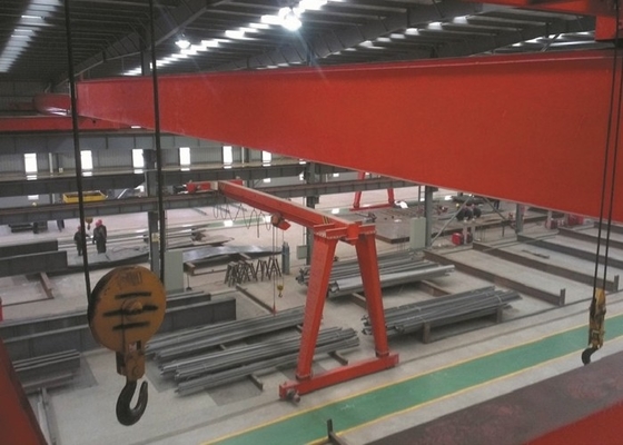 5ton Single Beam Warehouse Gantry Crane Dengan Wirerope Electric Hoist