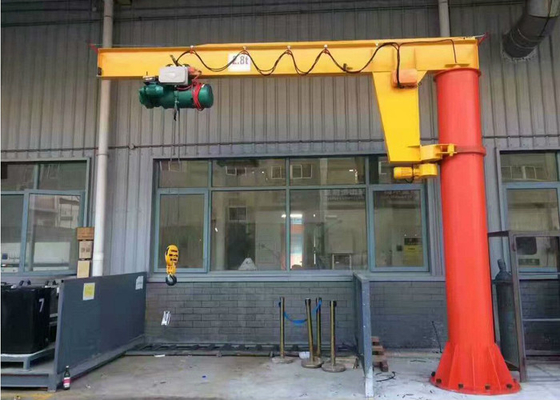 125Kg-5000Kg Kolom Tetap Dipasang Jib Crane Rotasi 360 Derajat