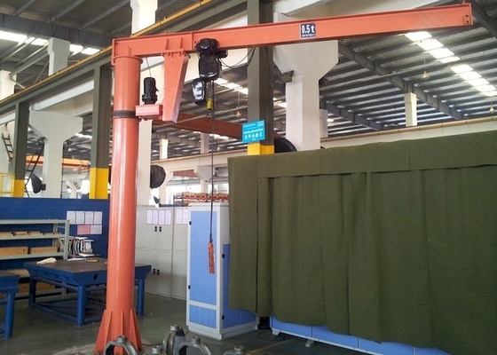 360 Derajat Adaptasi Lebar Mobile Jib Crane 125KG Sampai 500KG Angkat Berat