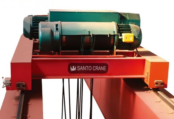 Gudang Double Girder Eot Crane Merah Atau Warna Lukisan Disesuaikan