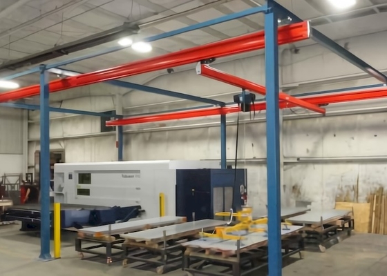 Kontrol Independen Single Girder Light Kapasitas Overhead Rail Crane 1 Ton 2 Ton