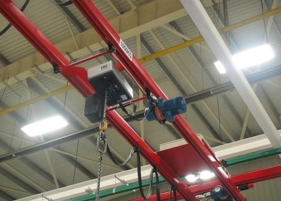 Kontrol Independen Single Girder Light Kapasitas Overhead Rail Crane 1 Ton 2 Ton