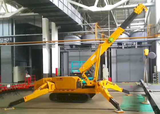 Telescopic Boom 1T-8T Mini Spider Crane Dengan Auto Level Outriggers