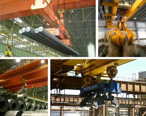5t-75t Kapasitas Angkat Crane Overhead Double Beam 6m-35m Panjang Span