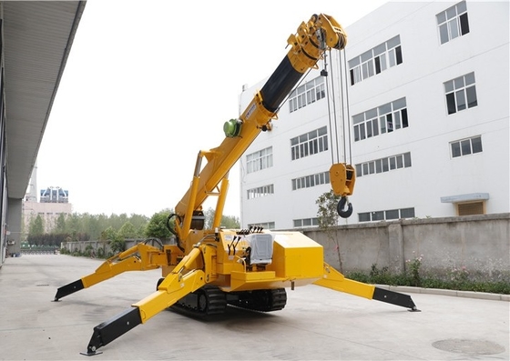 Telescopic Boom 1T-8T Mini Spider Crane Dengan Auto Level Outriggers
