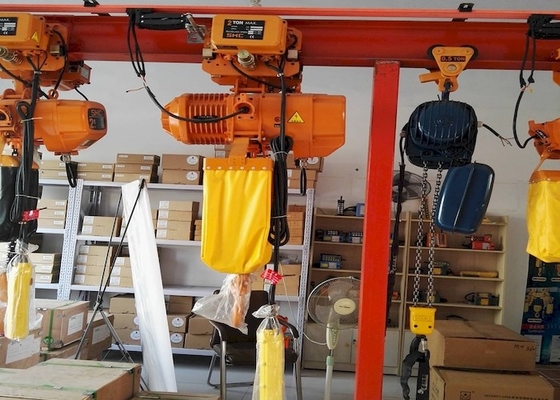 Blok Rantai Listrik ISO9001 500lb 1000lb Dengan Suspensi Kait Tetap