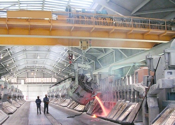 Kontrol Frekuensi ODM 30-70m / Min Steel Mill Crane Double Girder