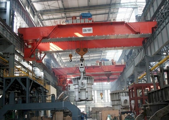 16/3.2t QDY Type Double Girder Bridge Casting Crane Di Pabrik Tugas Berat