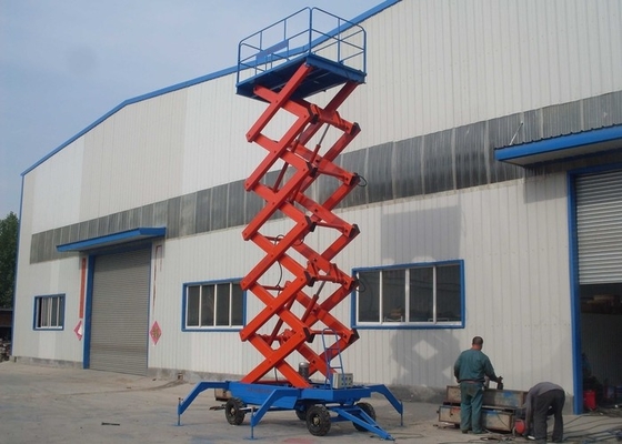 GTJZ 14m 300kg Platform Pengangkat Hidraulik Platform Udara Seluler Baja Mangan