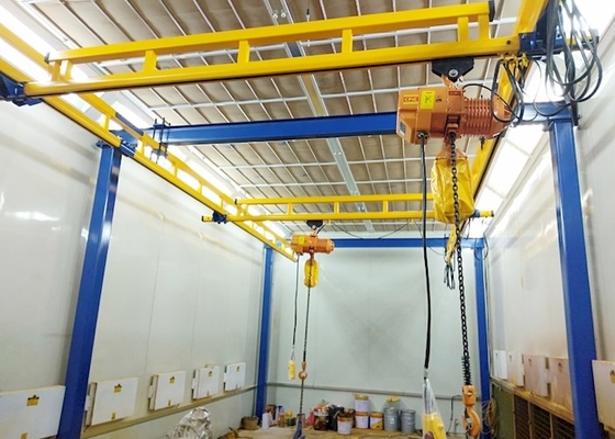 2t Suspension Bridge Overhead Crane System Fleksibel Dikombinasikan Dengan Chain Hoist