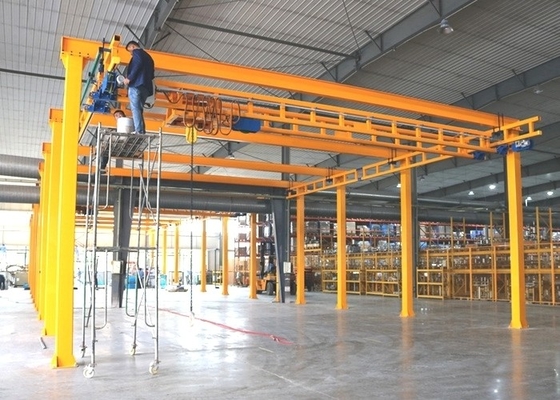 125kg Sampai 1000kg Lurus Curved Rail Mounted Crane Untuk Transportasi Material