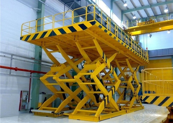 1000kg Sampai 3000kg Angkat Gunting Hidraulik Stabil Di Lini Produksi Pabrik