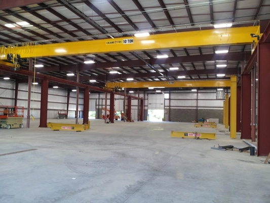 Indoor Eropa Single Beam Overhead Bridge Crane Remote Control 10 Ton