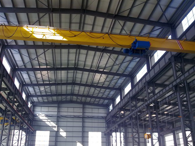 Lantai / langit-langit dipasang single beam EOT Crane 5 Ton Span 7.5-31.5m