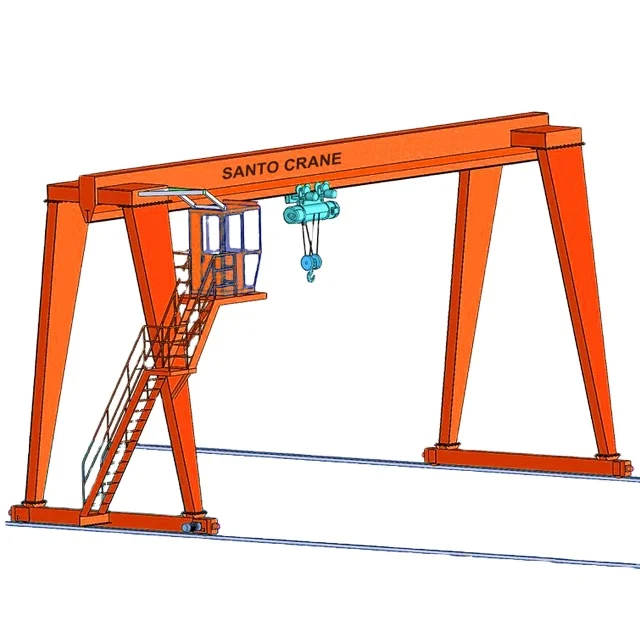 18m P24 P38 P43 Jenis Kereta Api Gantry Crane Single Beam Untuk Yard Kargo