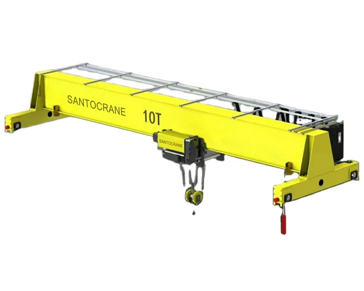Pengendalian jarak jauh nirkabel Single Beam Overhead Crane 7.5-31.5m Span P18/P24/P38/P43/P50 Keselamatan rel